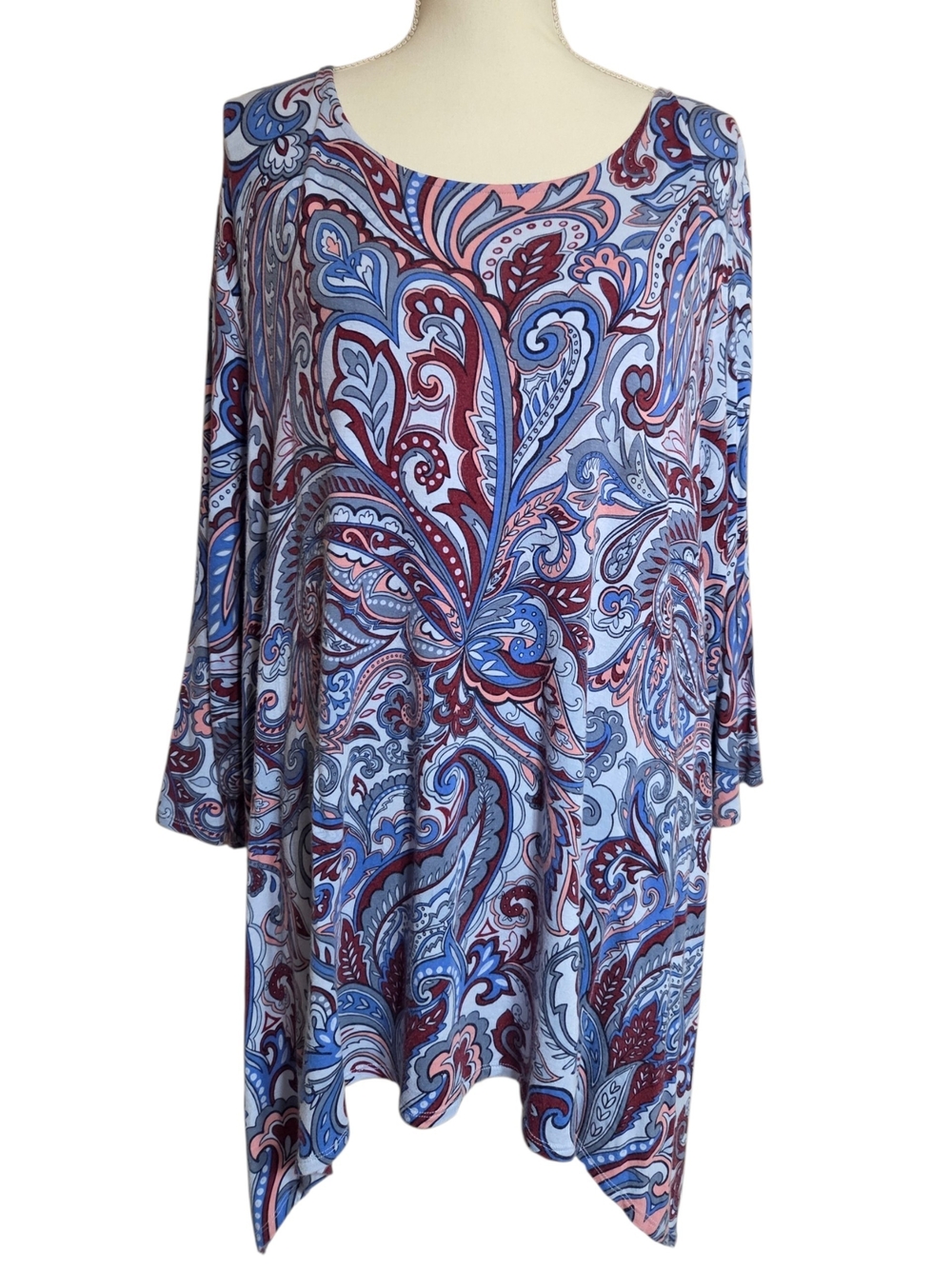 Paisley Scoop Neck Tunic